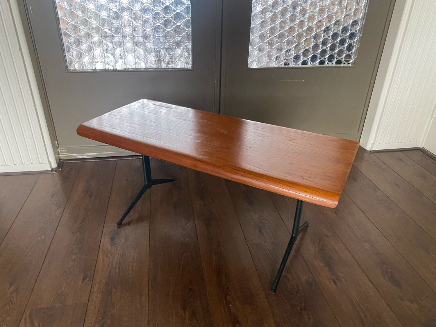 Teak and metal coffee table by Friso Kramer for Auping 1960s
