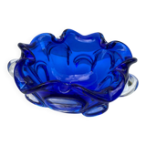 Large blue glass catchall - Murano Venice 1960