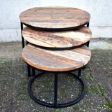 Set of 3 pull-out tables