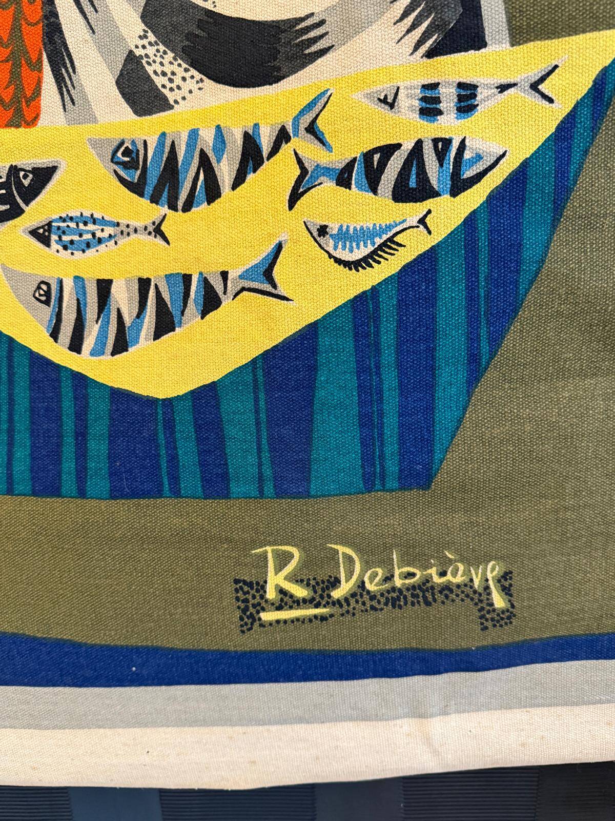 Tapestry "The Net Mender" by Robert Debiève.