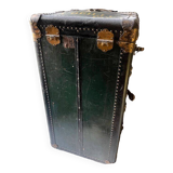 1930s travel trunk art deco fabric