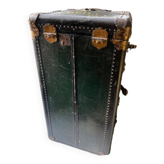 1930s travel trunk art deco fabric