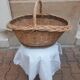 Oval basket woven wicker and hazel