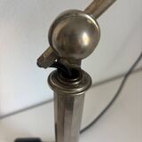 Lampe vintage 1930 Pirouett Art Déco opaline noire - 45 cm