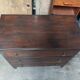 Solid wood chest of drawers with 3 patinated varnished drawers