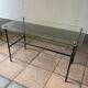 French coffee table by Pierre Guariche, published by Steiner, in glass and steel.