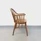 Baumann vintage Bridge Western fan armchair in wood from the 70s