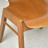 Series of 8 compass foot chairs