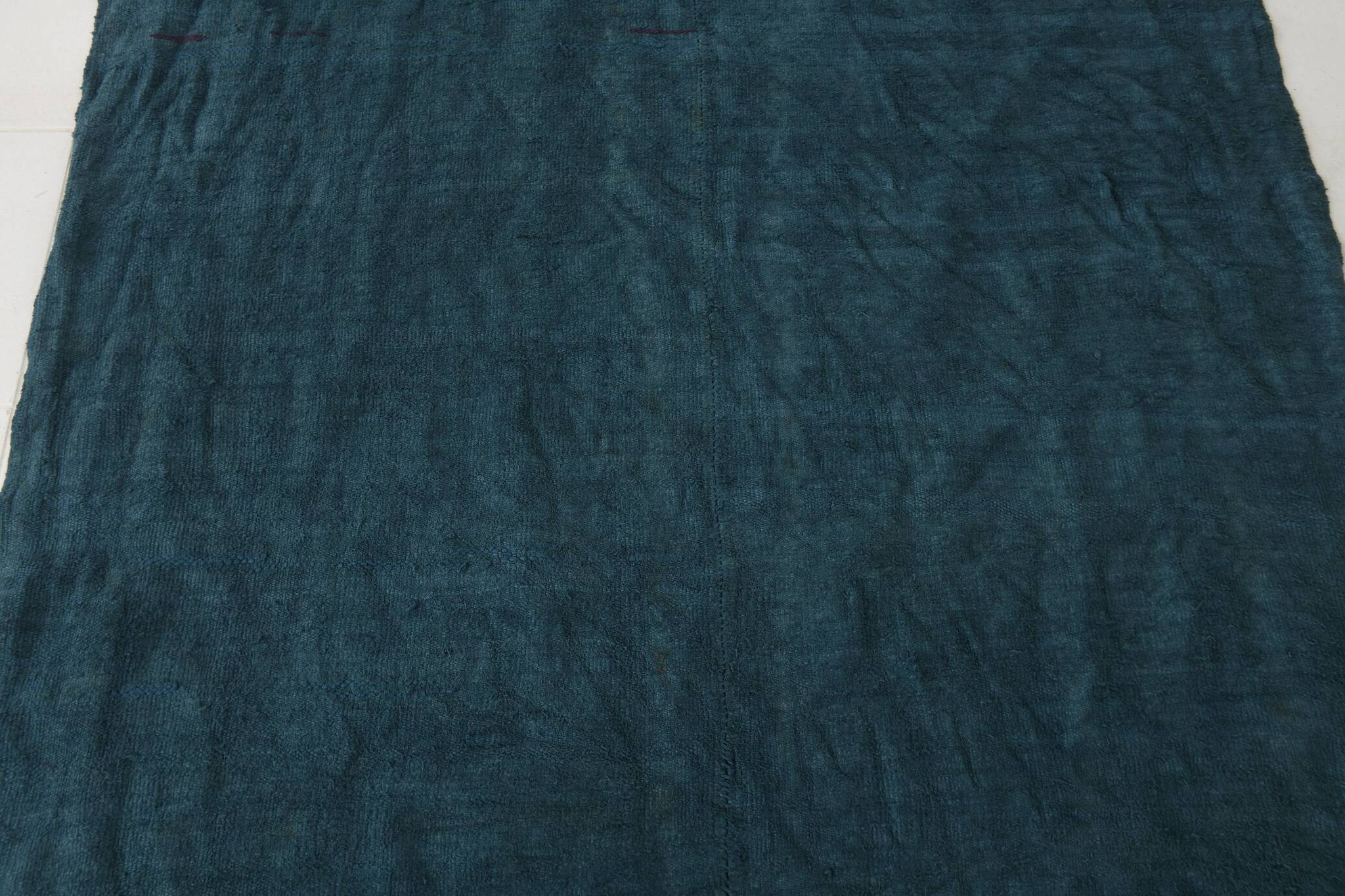 5x8 Midnight Blue Anatolian Turkish Kilim Rug, 157x230 Cm
