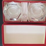 Saliere and pepper in Baccarat crystal with its box