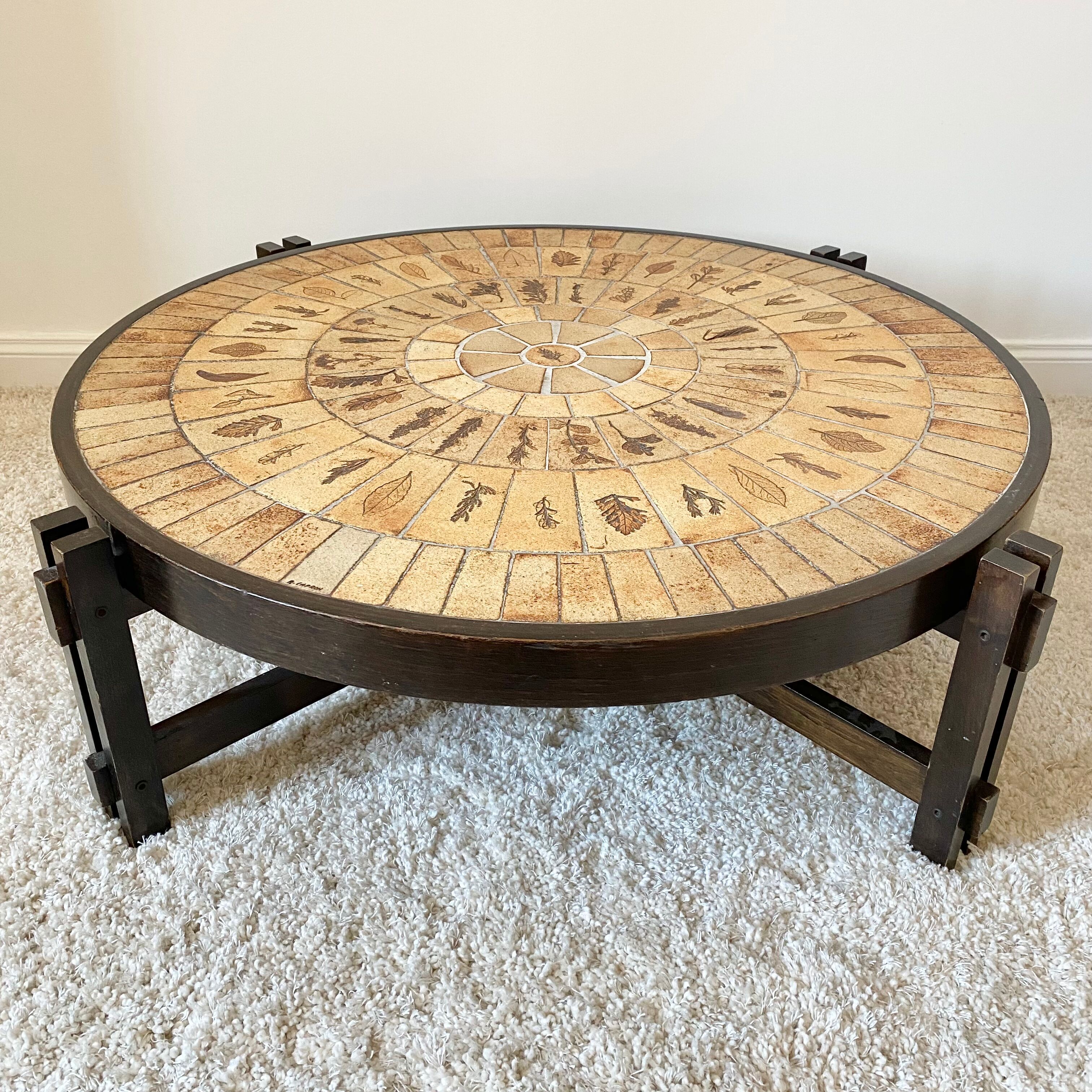 Vintage coffee table Roger capron