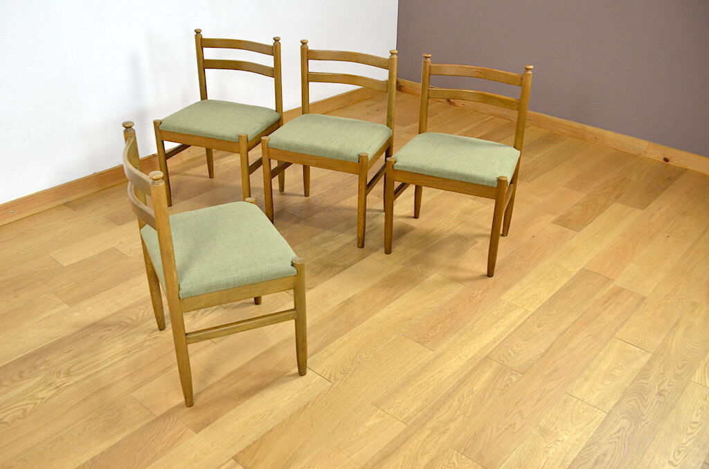 4 Vintage Chairs Scandinavian Design 1960