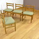 4 Vintage Chairs Scandinavian Design 1960