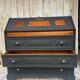 Wooden and black secretary desk