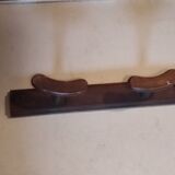 Old rustic vintage wooden wall door 2 hooks