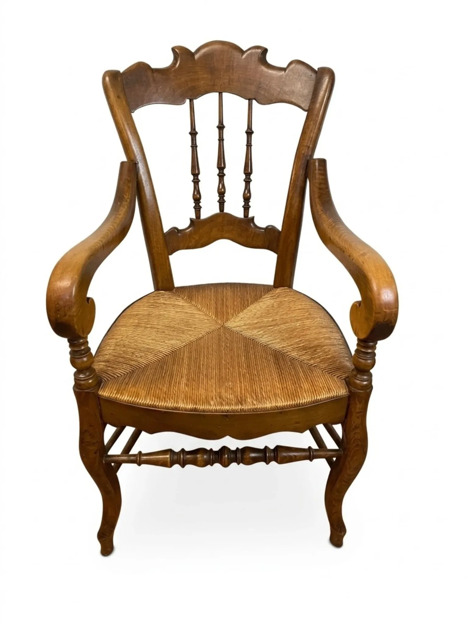 Beech chair with rush seating
