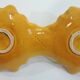 A vintage yellow ceramic aperitif server from Vallauris, 1970s, for black olives.