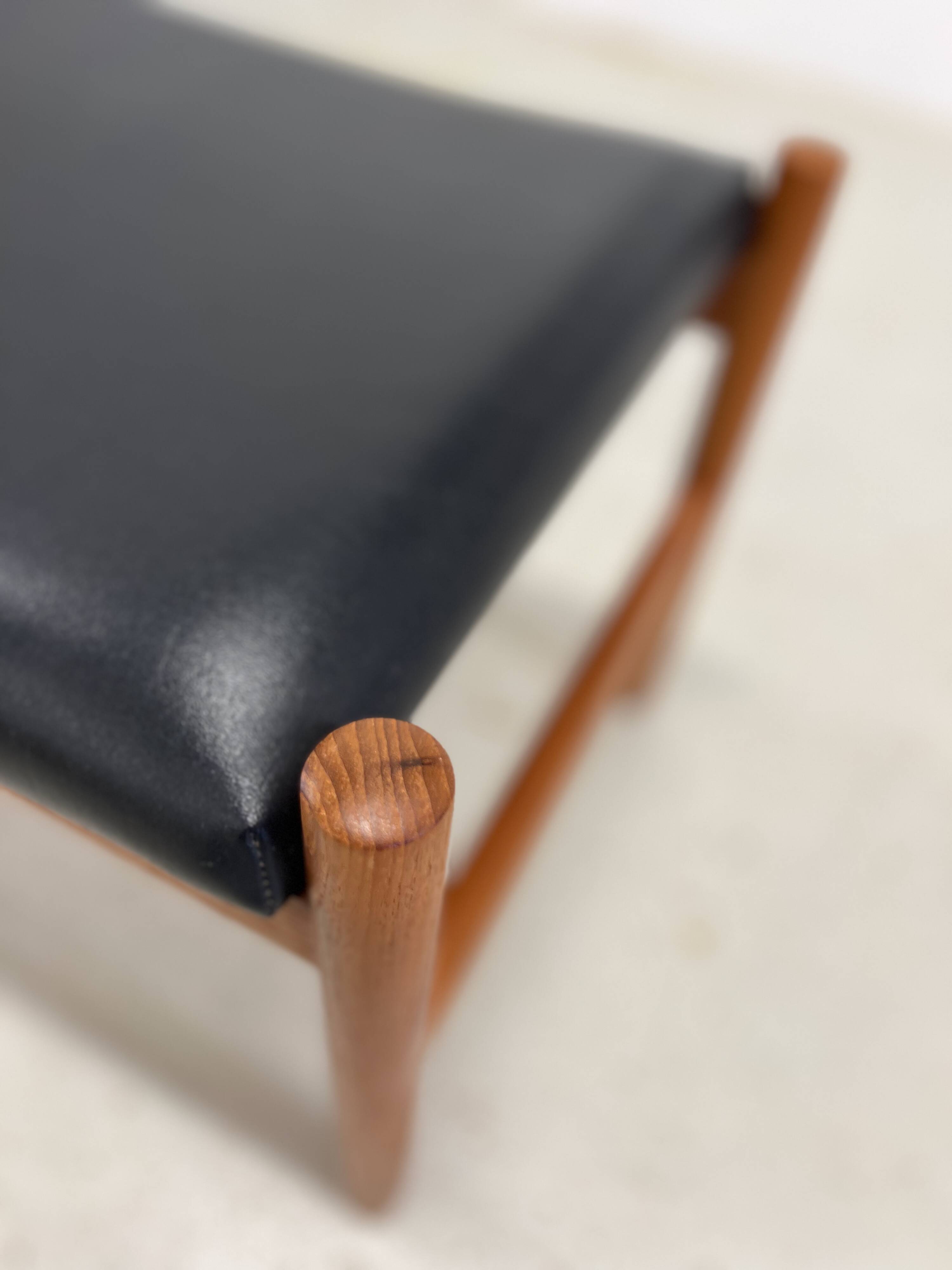 Vintage Danish Teak Footstool By Hugo Frandsen For Spøttrup, 1960s.