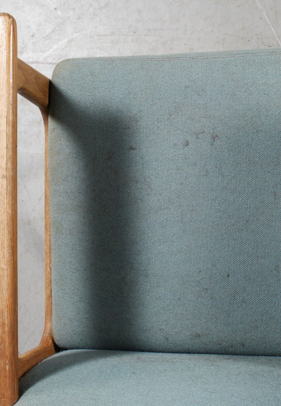 Fauteuil à haut dossier, chêne