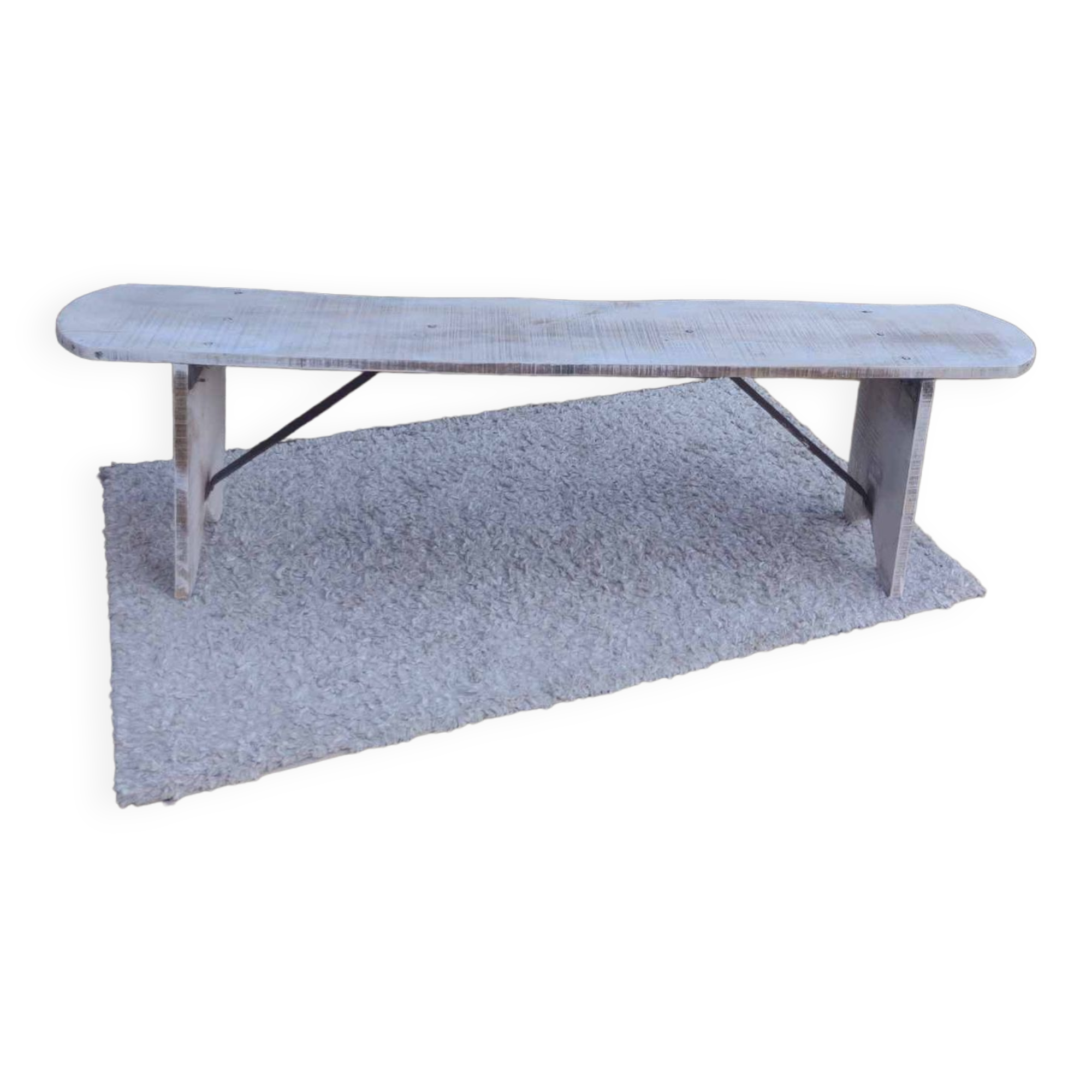 White patinated bench