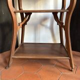 Walnut wheeled dessert trolley, circa 1900