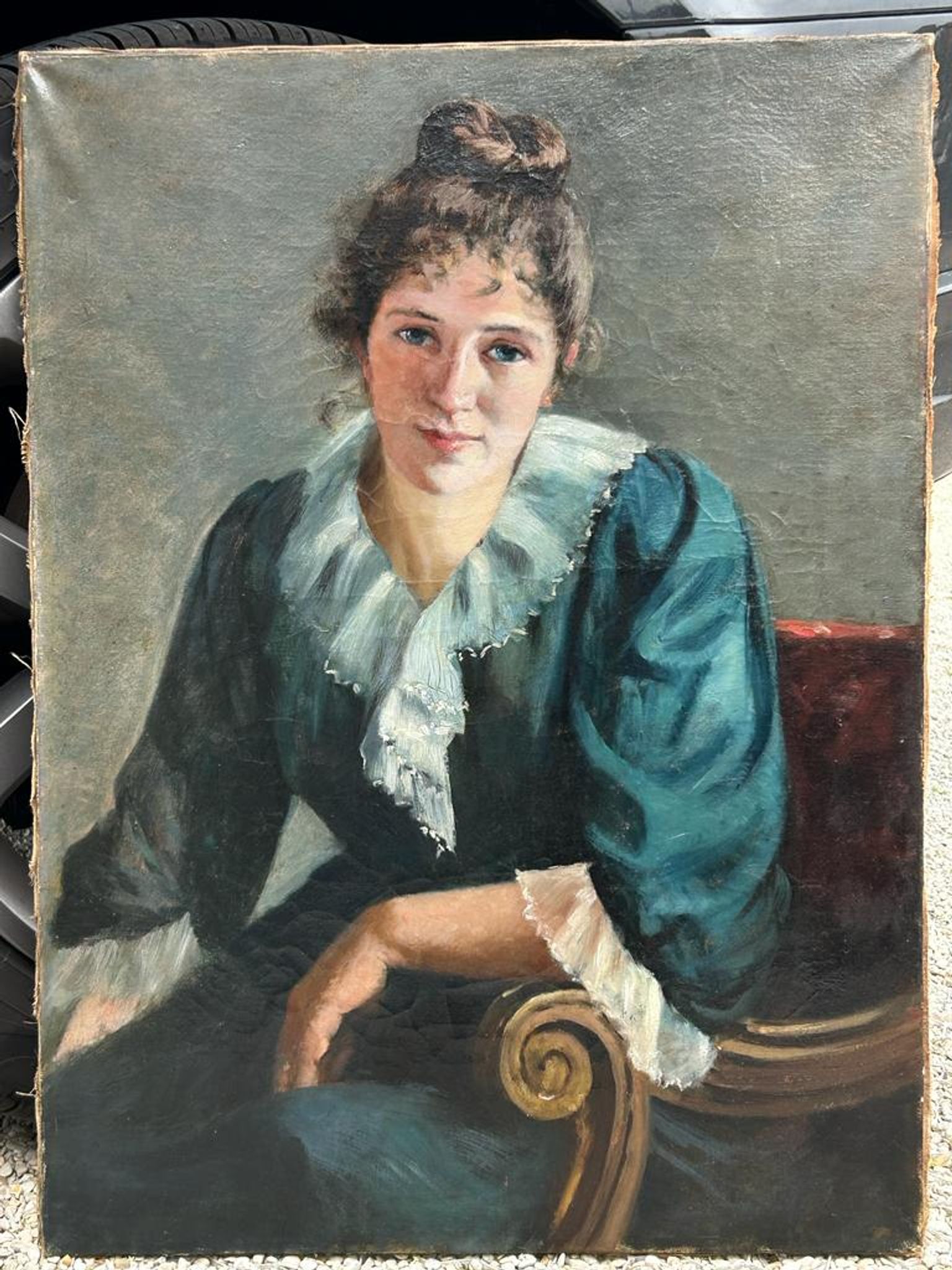 Portrait of a young woman circa 1890 - 1900