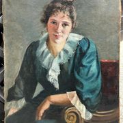 Portrait of a young woman circa 1890 - 1900