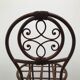 Pair of vintage bar high chairs in copper and wrought iron