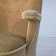 1950s, Danish armchair, furniture velour, ash wood legs.