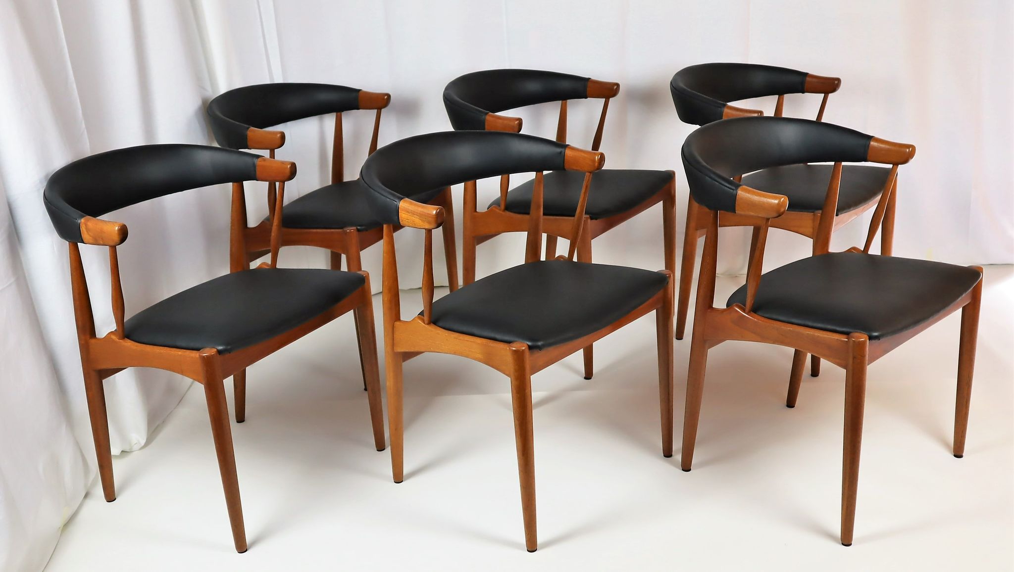 6 chaises scandinave en teck d'Andersen 1960