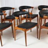 6 Scandinavian teak chairs by Andersen 1960