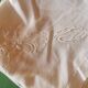 12 old damask linen napkins with a monogram