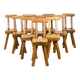 Mobichalet. Ensemble de 10 chaises. Années 1960.