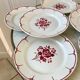 set of 7 flat plates FB Badonviller pinks years 30-40
