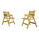 Original vintage foldable dining chairs by the Slovenian architect Niko Kralj (1920-2013) for Stol