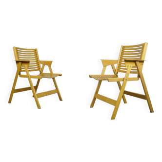 Original vintage foldable dining chairs by the Slovenian architect Niko Kralj (1920-2013) for Stol