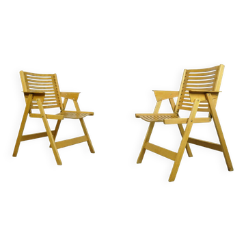 Chaises de salle à manger pliables vintage originales de l'architecte slovène Niko Kralj (1920-2013) pour Stol