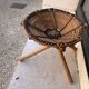 African rattan low stool