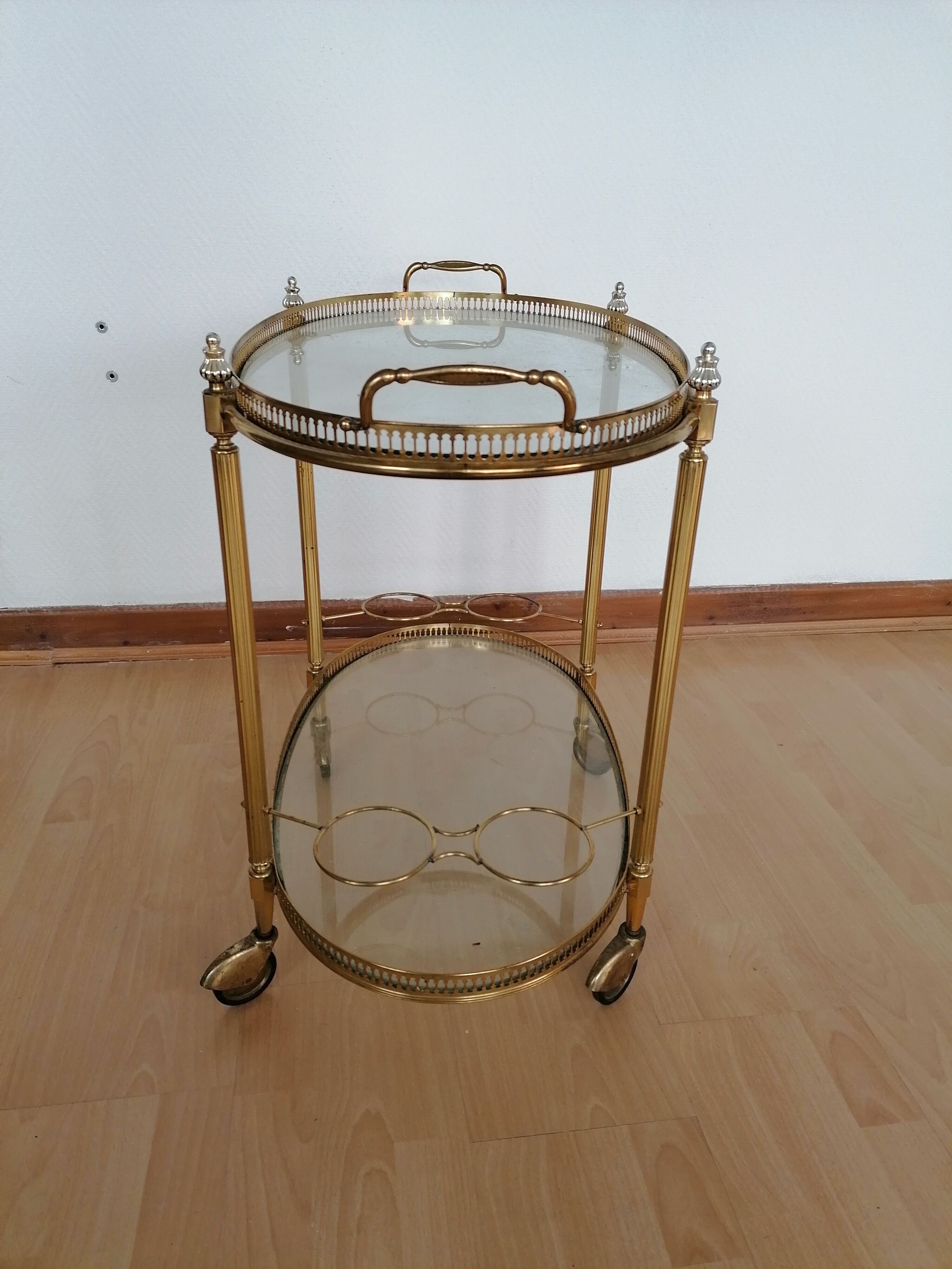 Vintage brass and glass dessert