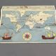 Ancienne carte géographique scolaire double face édition Rossignol