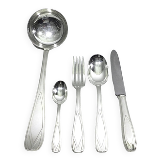 SFAM - Cutlery set 49 pieces Art Deco Silver Metal