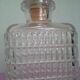 Vintage glass whiskey carafe.