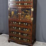 Chinese Cabinet in Lacquered Wood and Painted Wood – Early 20th Century