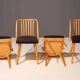 Ensemble de quatre chaises en bois | Antonín Šuman, 20e siècle