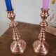 Lot de 2 bougeoirs en cuivre