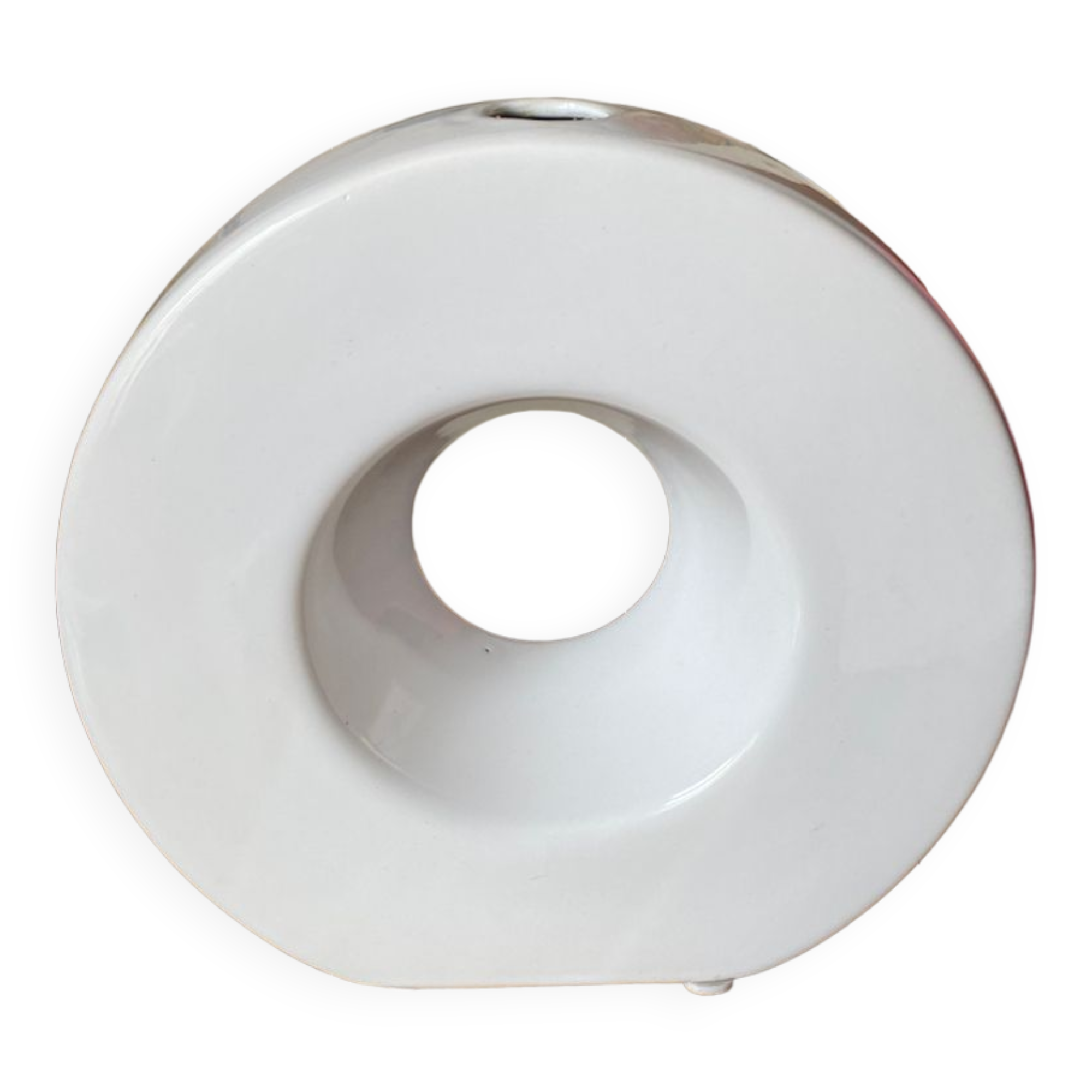 Round vintage ceramic vase