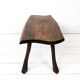 Mid Century Table d'appoint Pouf à fleurs Banc à fleurs Tabouret de chevet Bois massif Brutaliste Vi