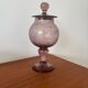 Purple bubble glass candy box – Biot style – hand-blown glass