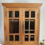 20th century solid walnut display case