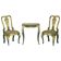 Pair of antique Regency chairs and matching table.